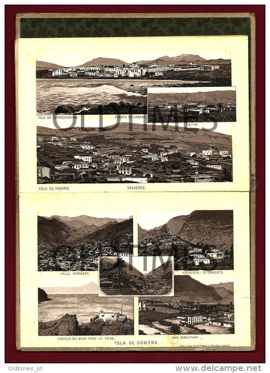 ESPANA - RECUERDOS DE LAS ISLAS CANARIAS - 1900 TOURISM PRINTS