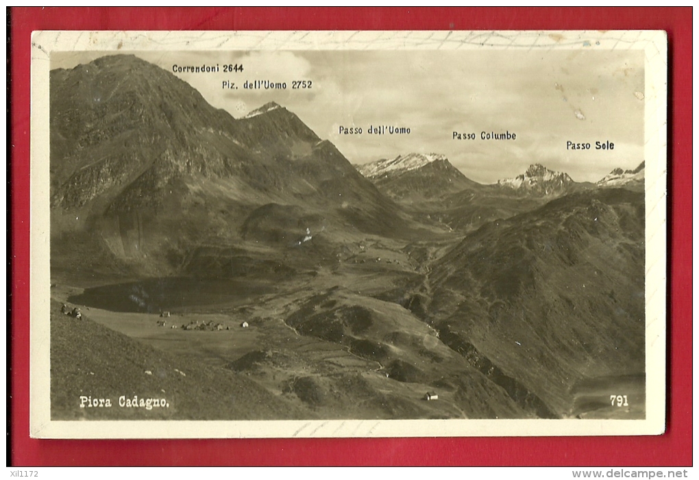 BXB-32 Val Piora Cadagno , Vue Générale, Cachet Militaire 333. Visa Censure 1939 - Agno