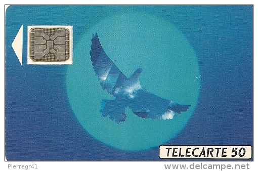 CARTE-PUBLIC-F134B-50U-SC5an-Trou 6-12/90--OISEAU BLEU-5 Pe-UTILISE-TBE - 1990