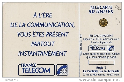 CARTE-PUBLIC-F134B-50U-SC5an-Trou 6-12/90--OISEAU BLEU-5 Pe-UTILISE-TBE - 1990