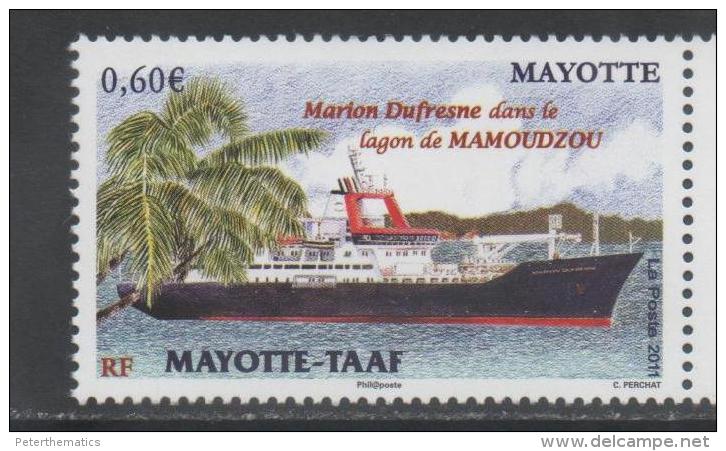 MAYOTTE, 2011, MNH,SHIPS, MARION DUFRESNE,1v - Boten