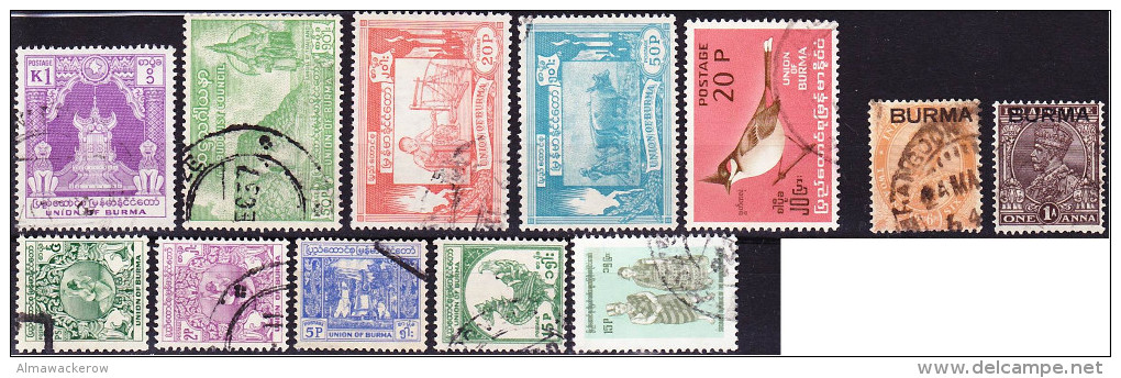 2015-0217 Lot Burma Used O - Myanmar (Burma 1948-...)