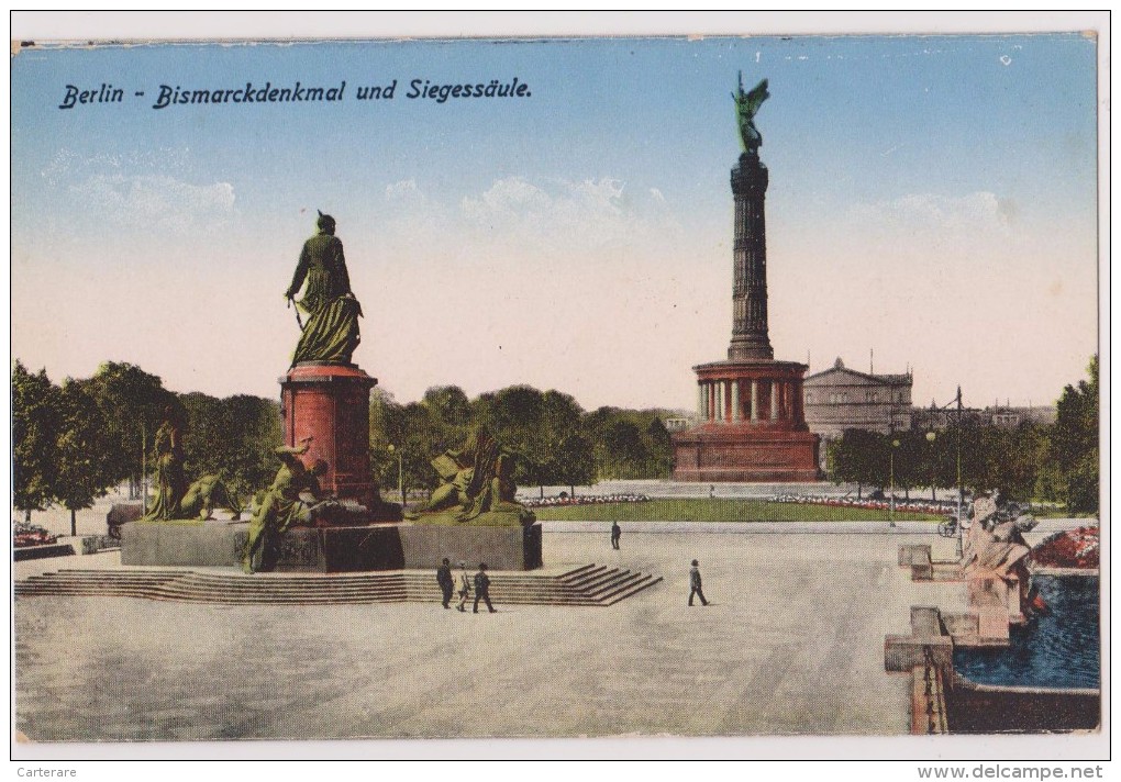 Deutschland,DEUTSCHES,ALLEMAGNE,BERLIN,BISMARCKDENKMAL UND SIEGESSAULE,statue,rare - Other & Unclassified
