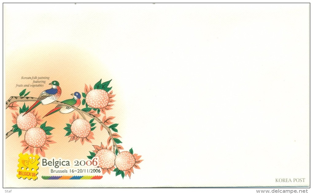 Envelope From Korea Post On The Occasion Of Belgica 2006 In Brussels - Corée Du Sud