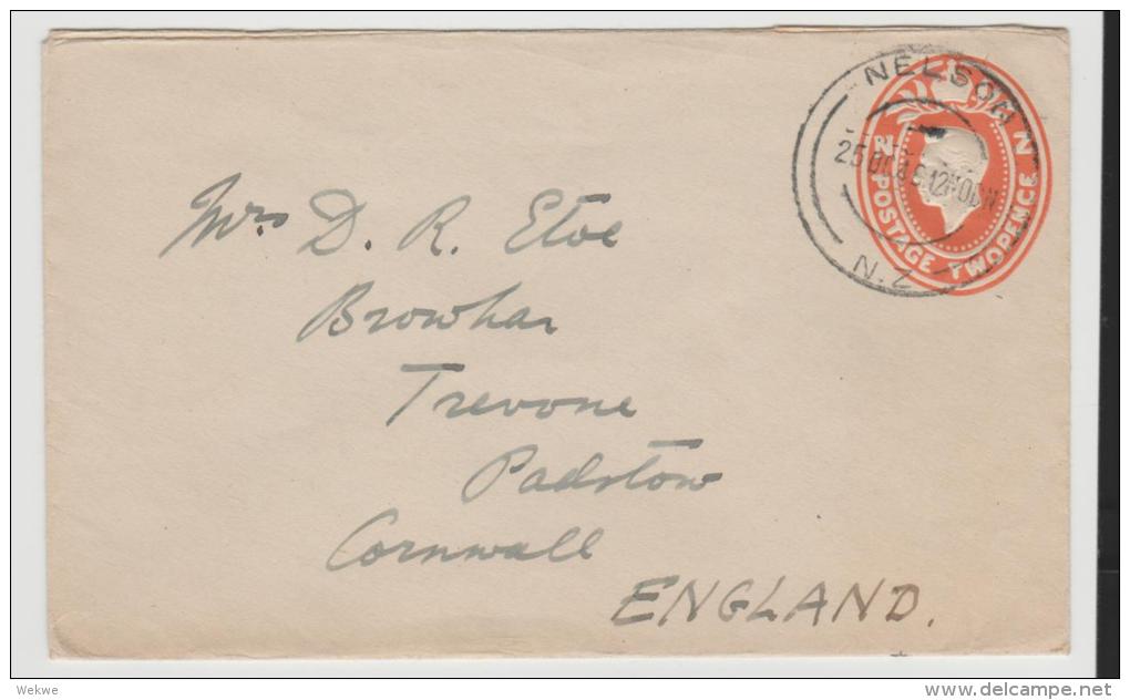 NZ173/ Stationery George VI, 1946 Nelson To UK - Cartas & Documentos