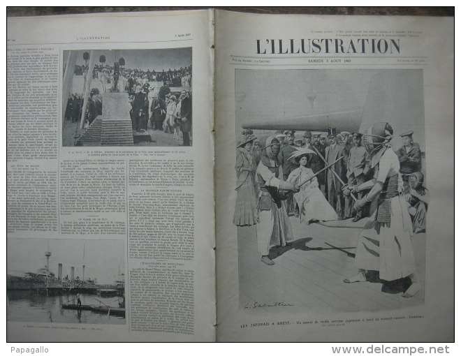 L’ILLUSTRATION 3362 RAON L’ETAPE/ OUJDA/ BRUGES/ DIRIGEABLE PATRIE/  3 Aout 1907 - L'Illustration