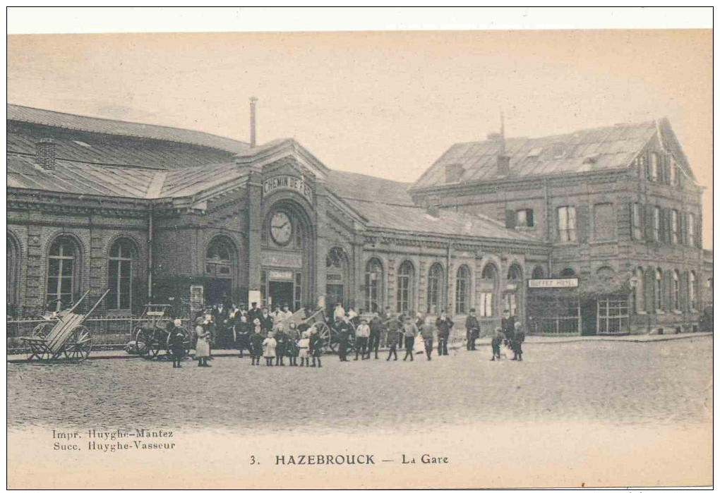 59 HAZEBROUCK LA GARE ANIME - Hazebrouck