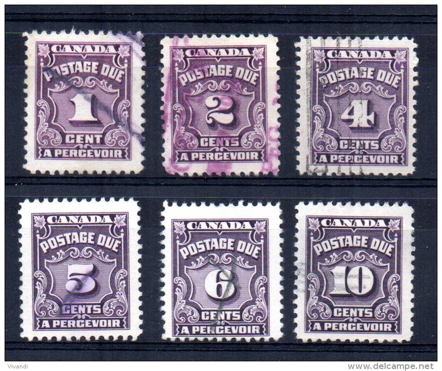 Canada - 1935/57 - Postage Dues - Used - Portomarken