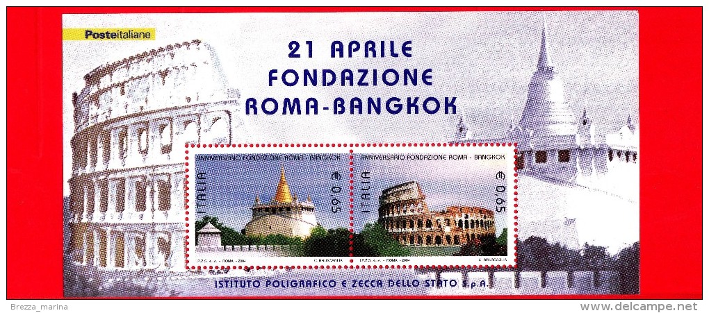 Nuovo - ITALIA - 2004 - Anniversario Della Fondazione Di Roma E Bangkok - 0,65 € • Bangkok, Tempio Del Golden Mount - 2001-10: Mint/hinged