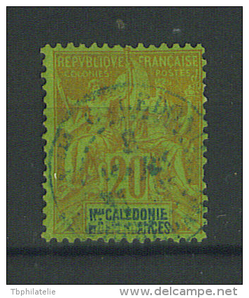 VEND TIMBRE DE NOUVELLE-CALEDONIE N° 47 , "DEPENDANCES" IMPRESSION DEFECTUEUSE !!!! - Usados