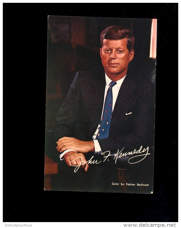 USA JOHN F KENNEDY President  Color Picture By Fabian Bachrach / Colourpicture Publishers Inc Boston - Presidentes