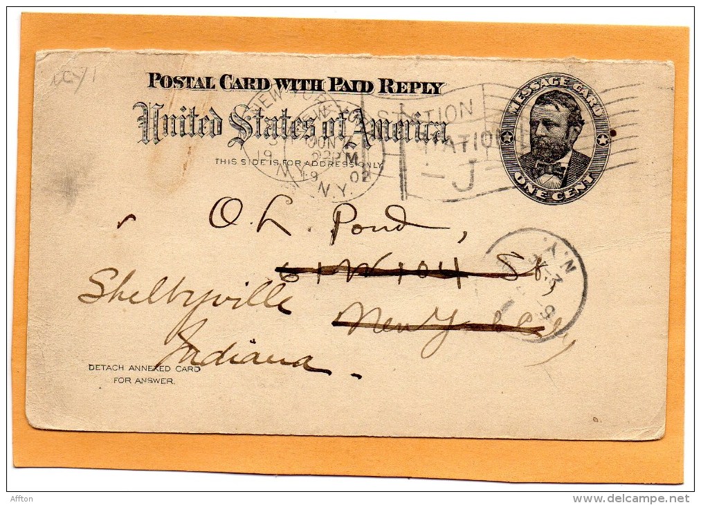 United States 1902 Card Mailed - 1901-20