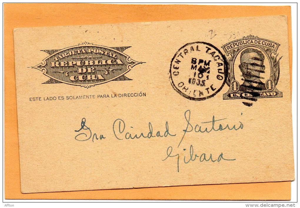 United States 1935 Card Mailed - 1921-40