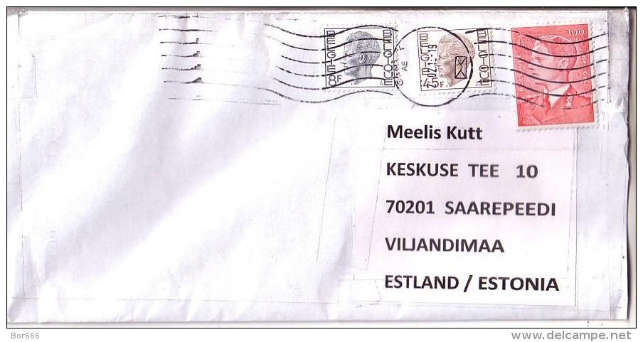 GOOD BELGIUM Postal Cover To ESTONIA  2015 - Good Stamped: King - Covers & Documents