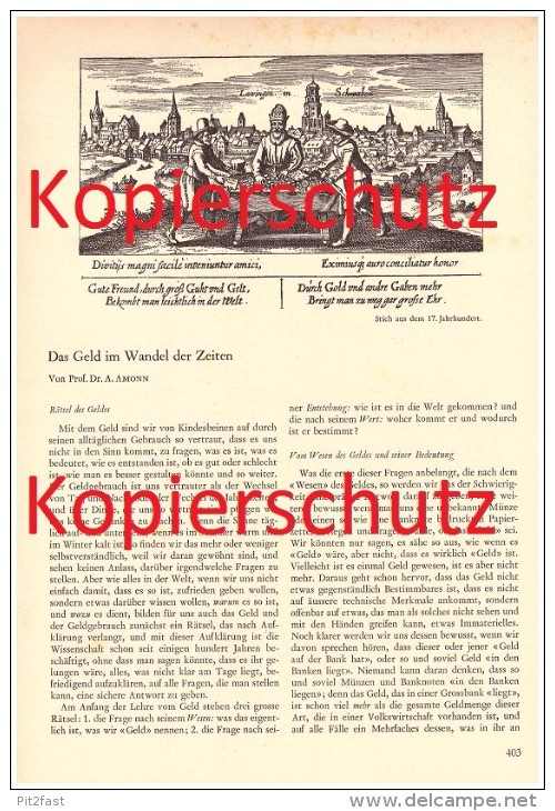 Großer Zeitungsbericht - 1959 - Geschichte Des Geldes , Münzen , Herstellung , Graubünden , Silbermünzen , Gold , Geld ! - Other & Unclassified