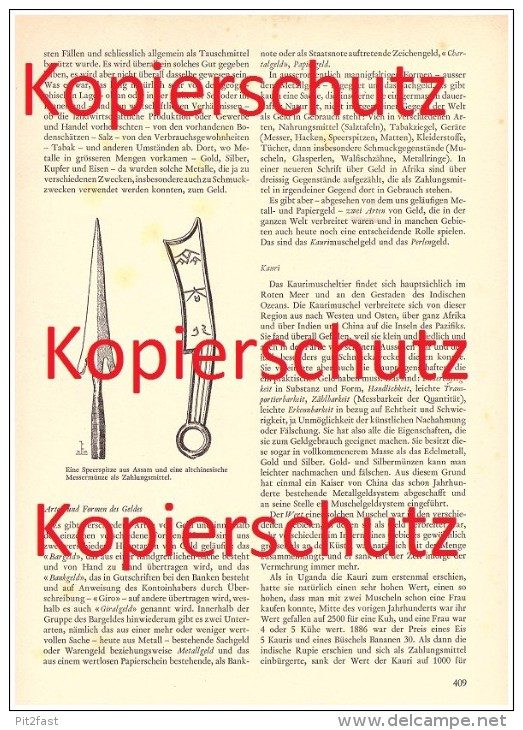 großer Zeitungsbericht - 1959 - Geschichte des Geldes , Münzen , Herstellung , Graubünden , Silbermünzen , Gold , Geld !