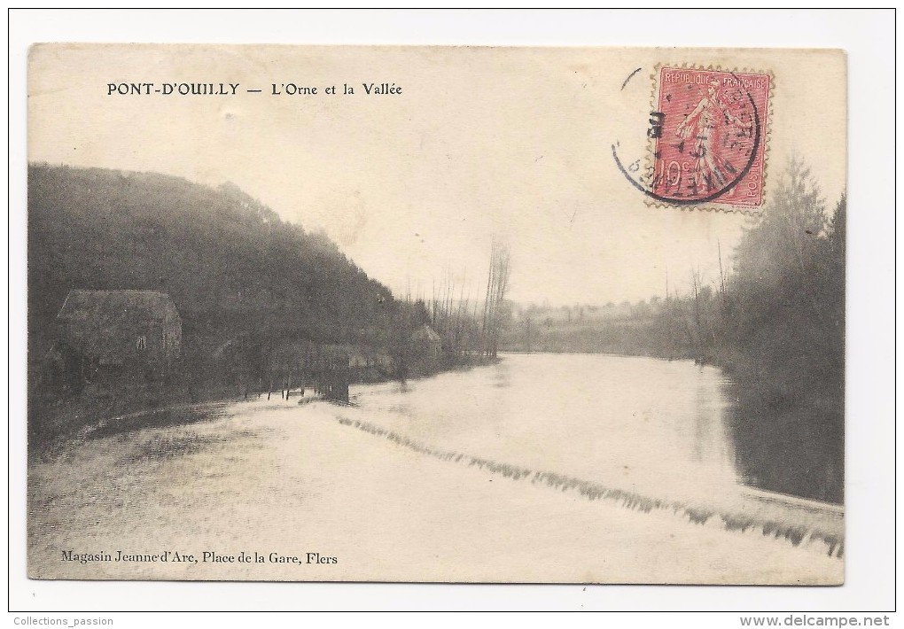 Cp , 14 , PONT D'OUILLY , L'Orne Et La Vallée , Voyagé 1905 - Pont D'Ouilly