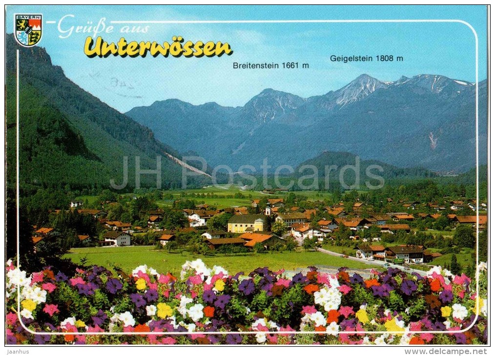 Grüsse Aus Unterwössen - Chiemgau - Breitenstein 1661 - Geigelstein 1808 - Mountains - 1996 Gelaufen - Chiemgauer Alpen