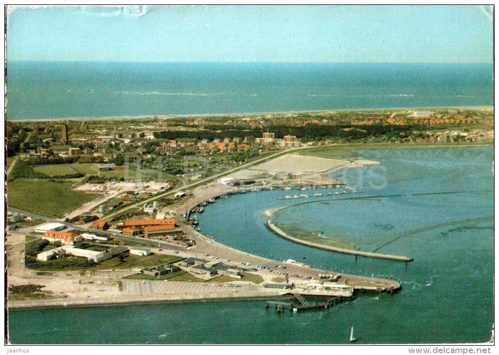 Nordseebad Norderney - Luftaufnahme - Hafen - Port - Aerial View - 1974 Gelaufen - Norderney