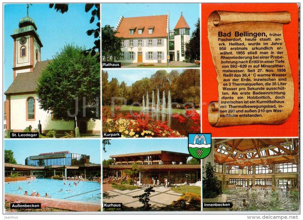 Bad Bellingen Am Südschwarzwald - St. Leodegar - Rathaus - Kurpark - Kurhaus - Innenbecken - Germany - 2001 Gelaufen - Bad Bellingen