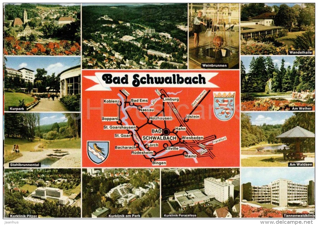 Bad Schwalbach - Kurpark - Weinbrunnen - Kurklinik - Germany - 1979 Gelaufen - Bad Schwalbach