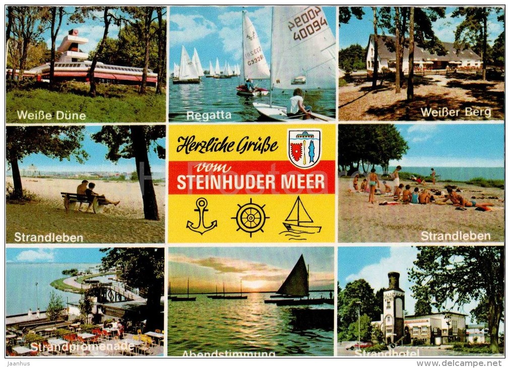 Herzliche Grüsse Vom Steinhuder Meer - Regatta - Weisse Düne - Strand - Beach - Händel EUROPA - Germany - 1985 Gelaufen - Steinhude