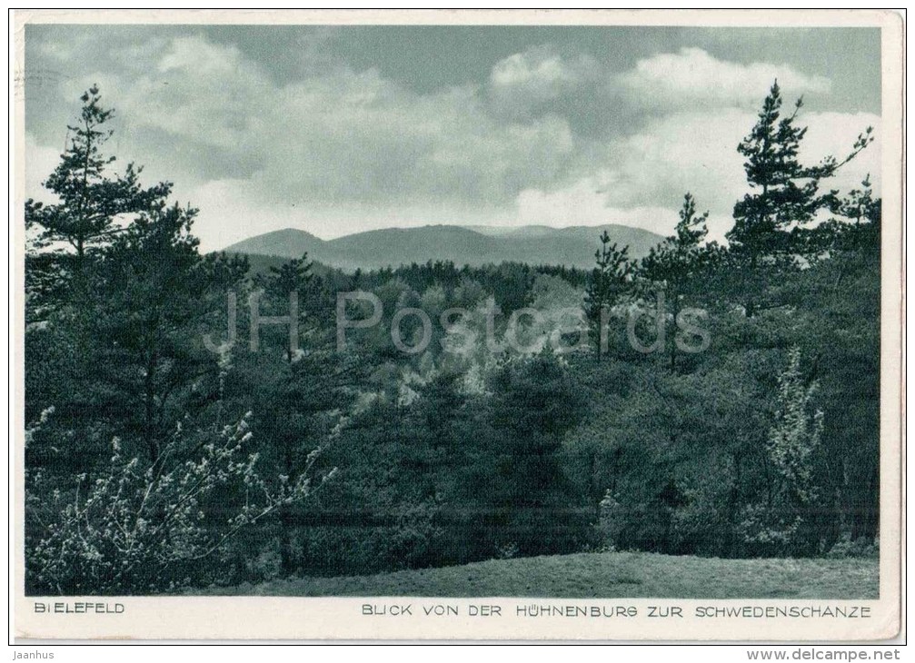 Bielefeld - Blick Von Der Hühneburg Zur Schwedenschanze - Germany - 1930er Gelaufen - Bielefeld