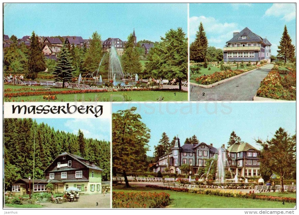 Höhenluftkurort Masserberg - Kurpark - Augenheilstätte - Massermühle - Kurhaus - Germany - 1975 Gelaufen - Masserberg