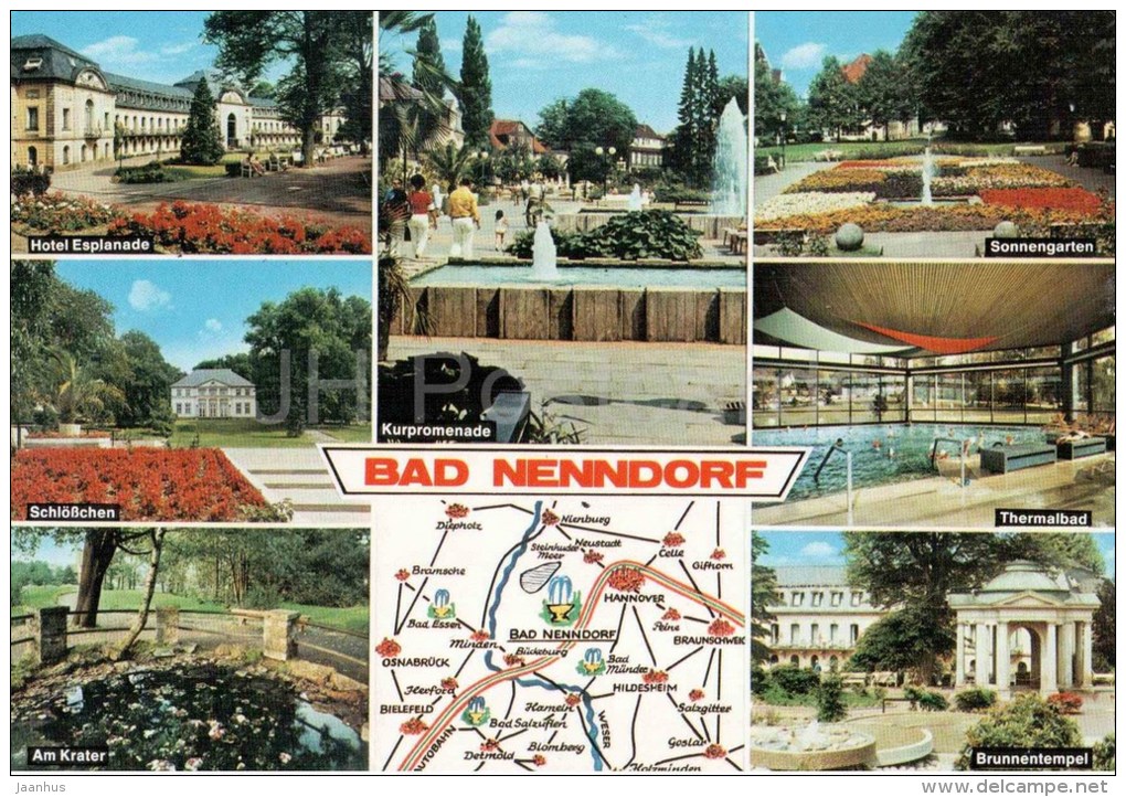 Bad Nenndorf - Hotel Esplanade - Sonnengarten - Am Krater - Kurpromenade - Nef 527 - Germany - 1992 Gelaufen - Bad Nenndorf