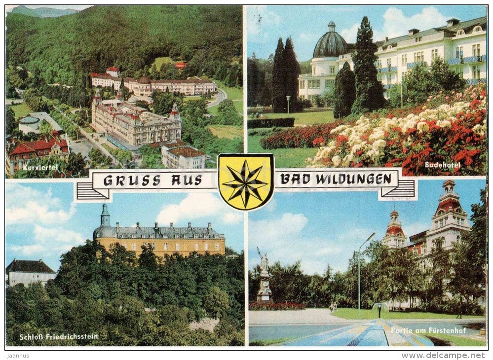 Gruss Aus Bad Wildungen - Kurviertel - Badehotel - Schloss Friedrichsstein - F 114 - Germany - 1973 Gelaufen - Bad Wildungen