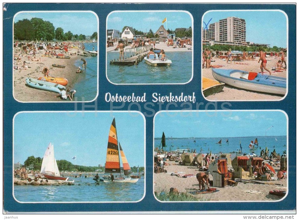 Ostseebad Sierksdorf - Strand - Beach - Sailing Boat - Germany - 1985 Gelaufen - Sierksdorf