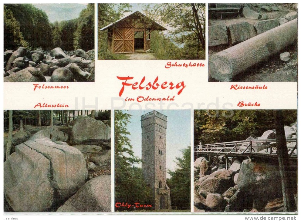 Felsberg Im Odenwald - Felsenmeer - Riesensäule - Brücke - Altarstein - Ohly-Turm - Germany - Nicht Gelaufen - Odenwald