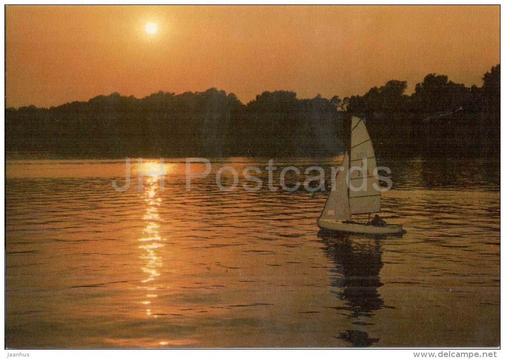 Abendstimmung Am Wannsee - Berlin - Segelboot - Sailing Boat - C 2786 - Germany - 1976 Gelaufen - Wannsee