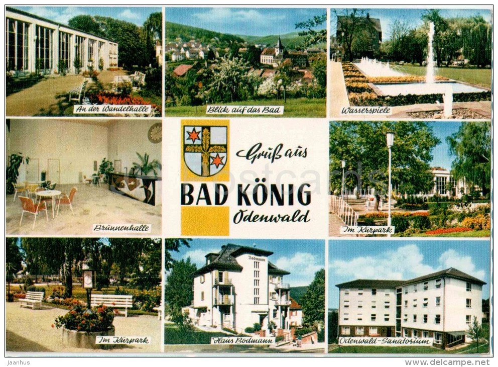 Gruss Aus Bad König , Odenwald - An Der Wandelhalle - Brunnenhall - Kurpark - Bodmann - Germany - Ungelaufen - Bad Koenig