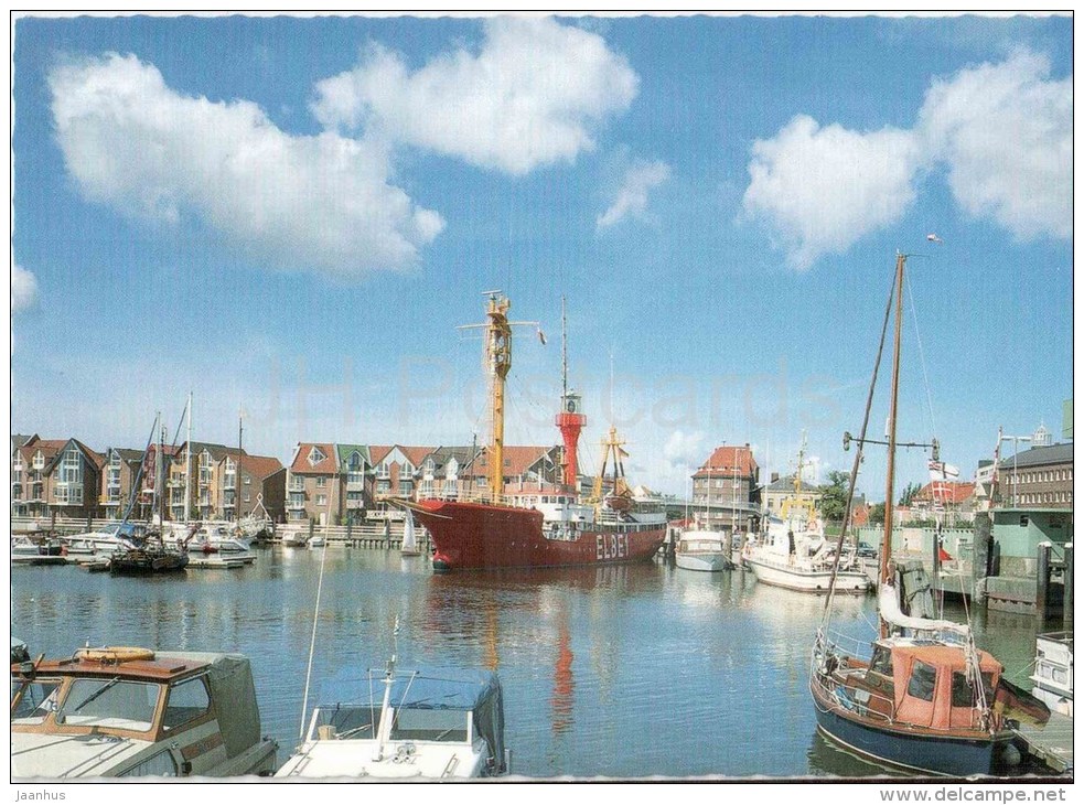 Cuxhaven - Feuerschiff "Elbe 1" In Der Marina Am Alten Hafen - Schiffpost MS First Lady - Germany - 1994 Gelaufen - Cuxhaven