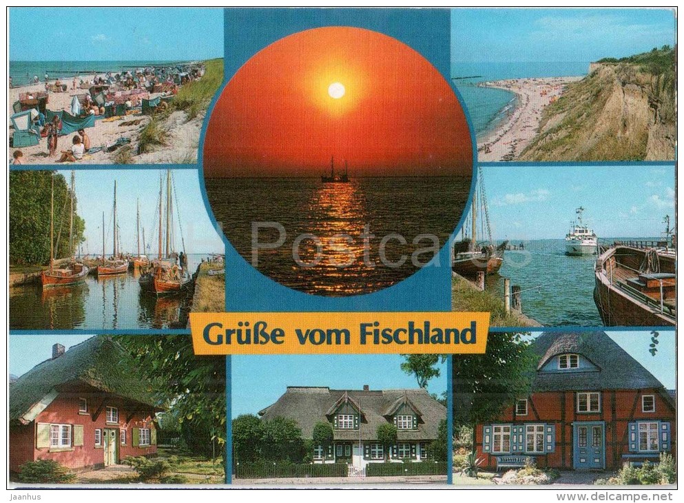 Grüsse Vom Fischland - Strand - Hafen - Beach - Harbour - Germany - 1992 Gelaufen - Fischland/Darss