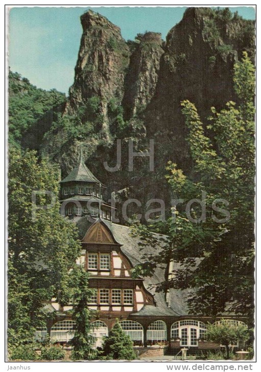 Bad Münster Am Stein - Kurmittelhaus Und Rheingrafenstein - Spa Hotel And Rheingrafen Rock - Germany - 1965 Gelaufen - Bad Muenster A. Stein - Ebernburg