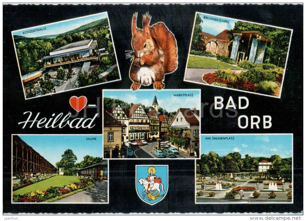 Heilbad Bad Orb - Konzerthalle - Brunnentempel - Saline - Marktplatz - Squirrel - 1200/11 - Germany - Ungelaufen - Bad Orb