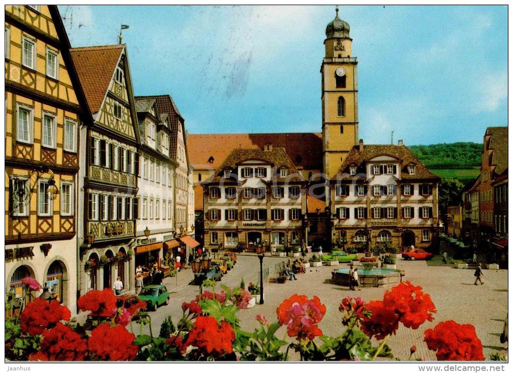 Bad Mergentheim - Marktplatz - Market Square - 6990 - Germany - 1986 Gelaufen - Bad Mergentheim