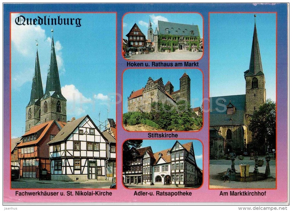 Quedlinburg Am Harz - Fachwerkstadt - St. Nikolai-Kirche - Stiftskirche - Marktkirchhof - Germany - 1997 Gelaufen - Quedlinburg