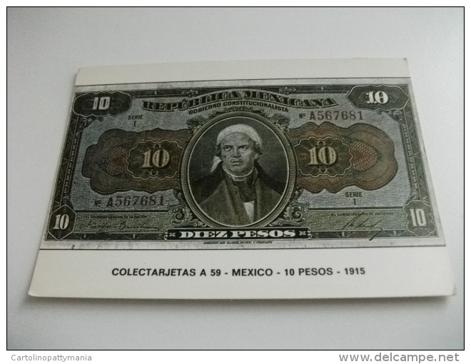 BANCONOTA RIPRODUZIONE REPUBBLICA MEXICANA 10 PESOS MEXICO 1915 - Monete (rappresentazioni)