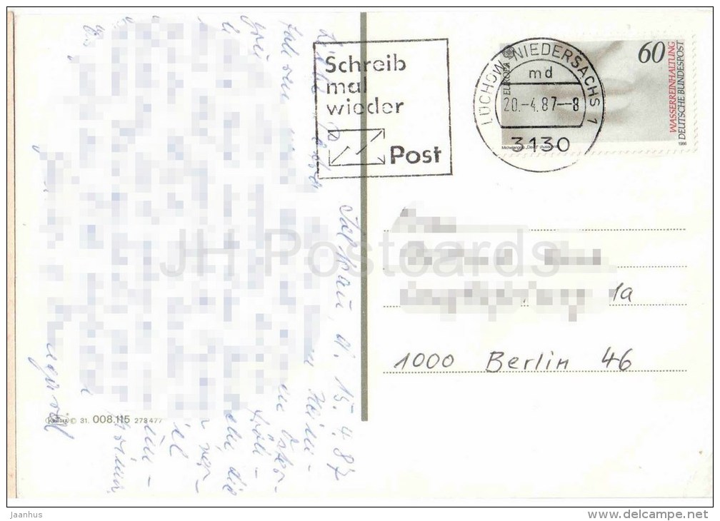 Uelzen , Lüneburger Heide - St. Marienkirche - Uhlenkörper - Rathaus - EUROPA CEPT - Germany - 1987 Gelaufen - Uelzen