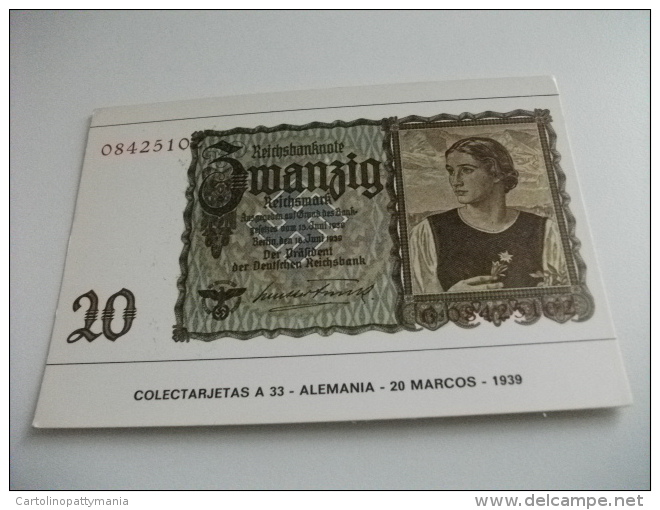 BANCONOTA RIPRODUZIONE GERMANIA 20 MARCHI 1939  ALEMANIA - Monete (rappresentazioni)