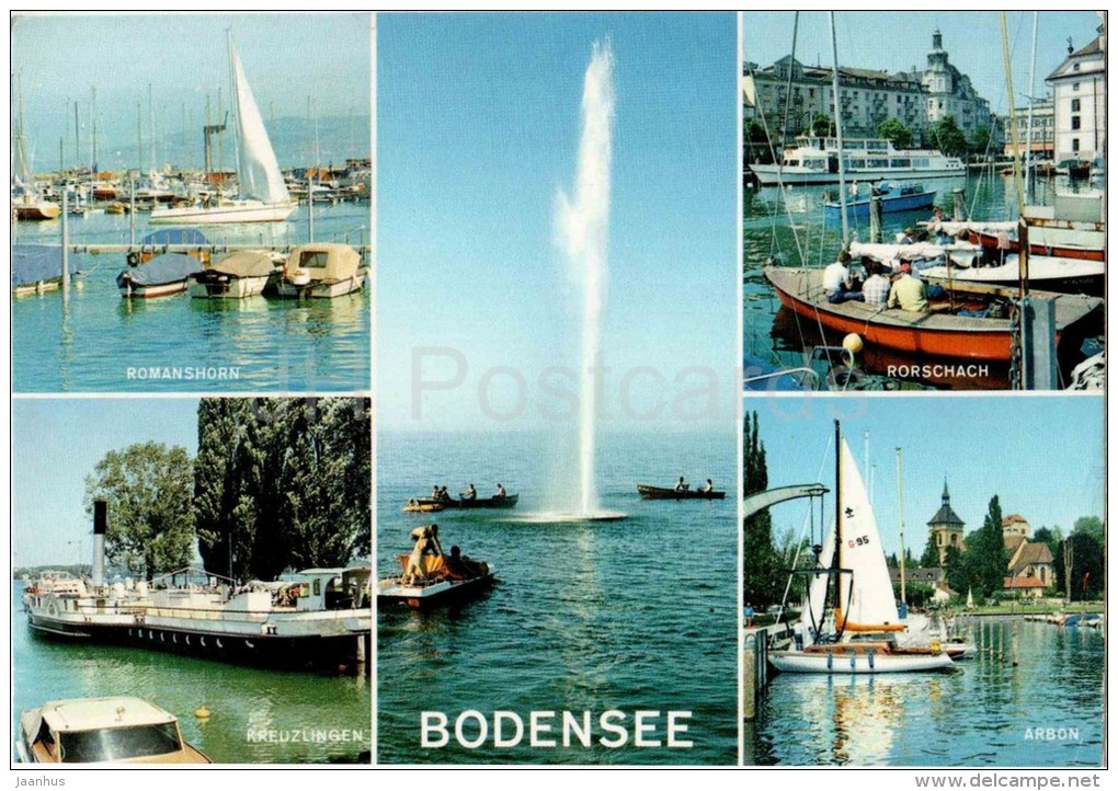 Bodensee - Romanshorn - Kreuzlingen - Rorschach - Arbon - 1068 - Switzerland - 1990 Gelaufen - Arbon