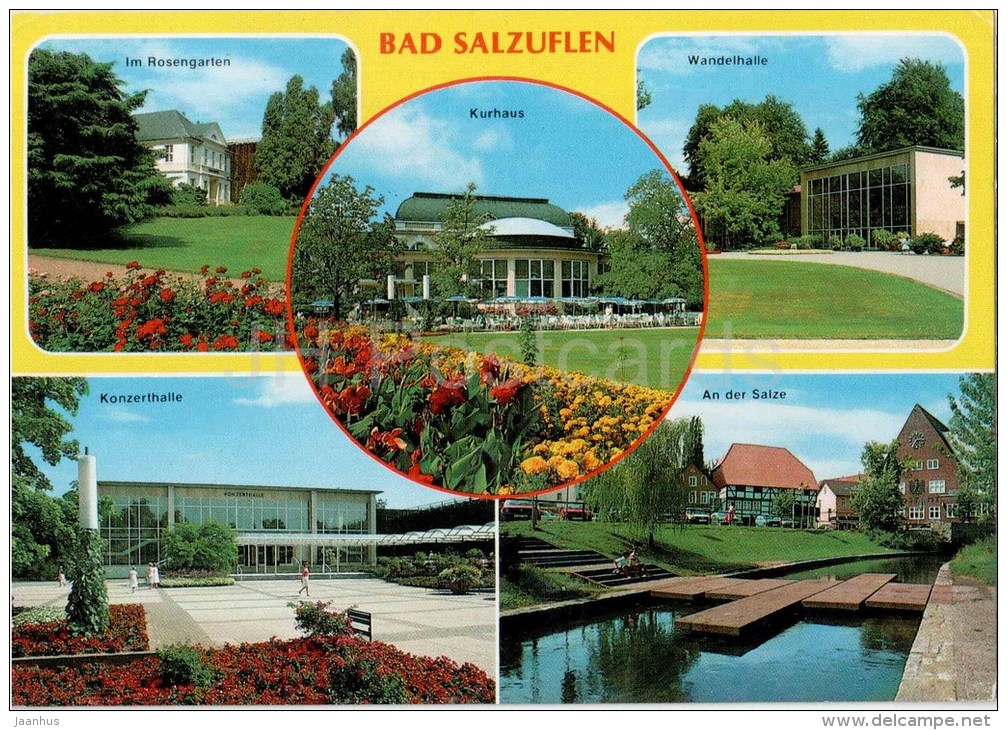 Bad Salzufeln - Rosengarten - Wanderhalle - Konzerthalle - An Der Salze - Kurhaus - Germany - 1996 Gelaufen - Bad Salzuflen