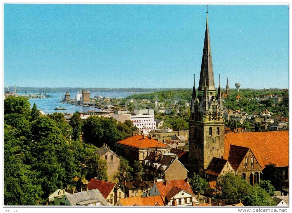 Flensburg - Förde Mit Nikolaikirche - Church - Germany - Ungelaufen - Flensburg