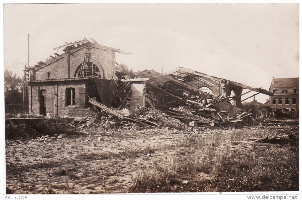 Photo Septembre 1918 HARNES - Mine De Courrières, Les Ruines D'une Fosse (A99, Ww1, Wk1) - Harnes