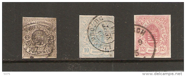 1859-63 Armoiries Obl  Lot Yvert 4,6,7 Bonne Cote - 1859-1880 Armoiries