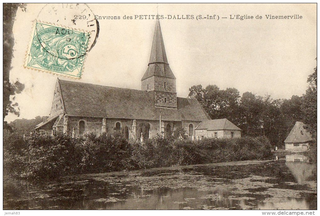 ENVIRONS DES PETITES DALLES( L EGLISE DE VINEMERVILLE 1905 (LOT S11) - Autres & Non Classés