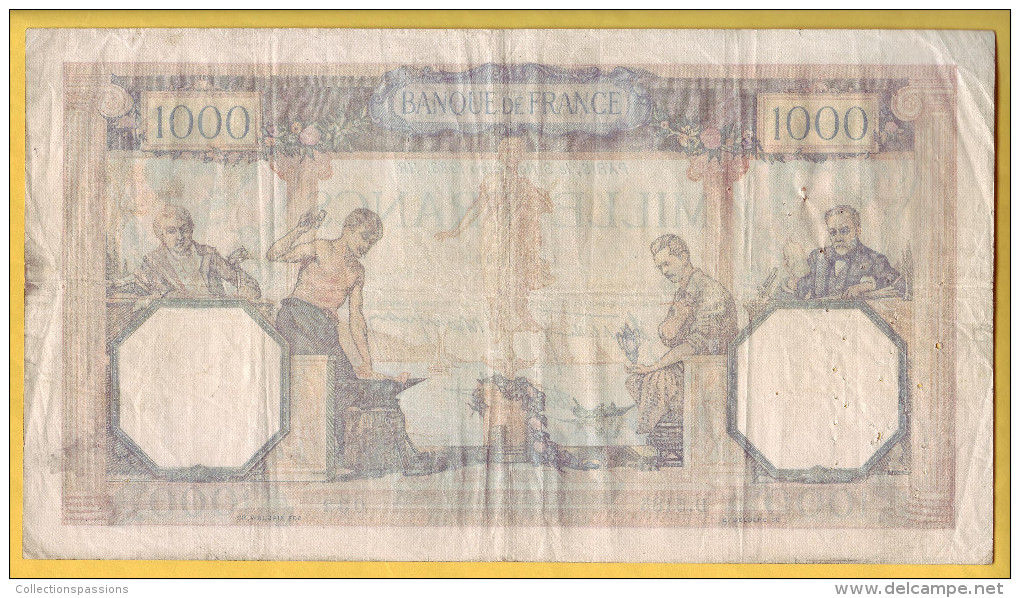 BILLET FRANCAIS - 1000 Francs Cérès Et Mercure 3.11.1938 TB - 1 000 F 1927-1940 ''Cérès Et Mercure''